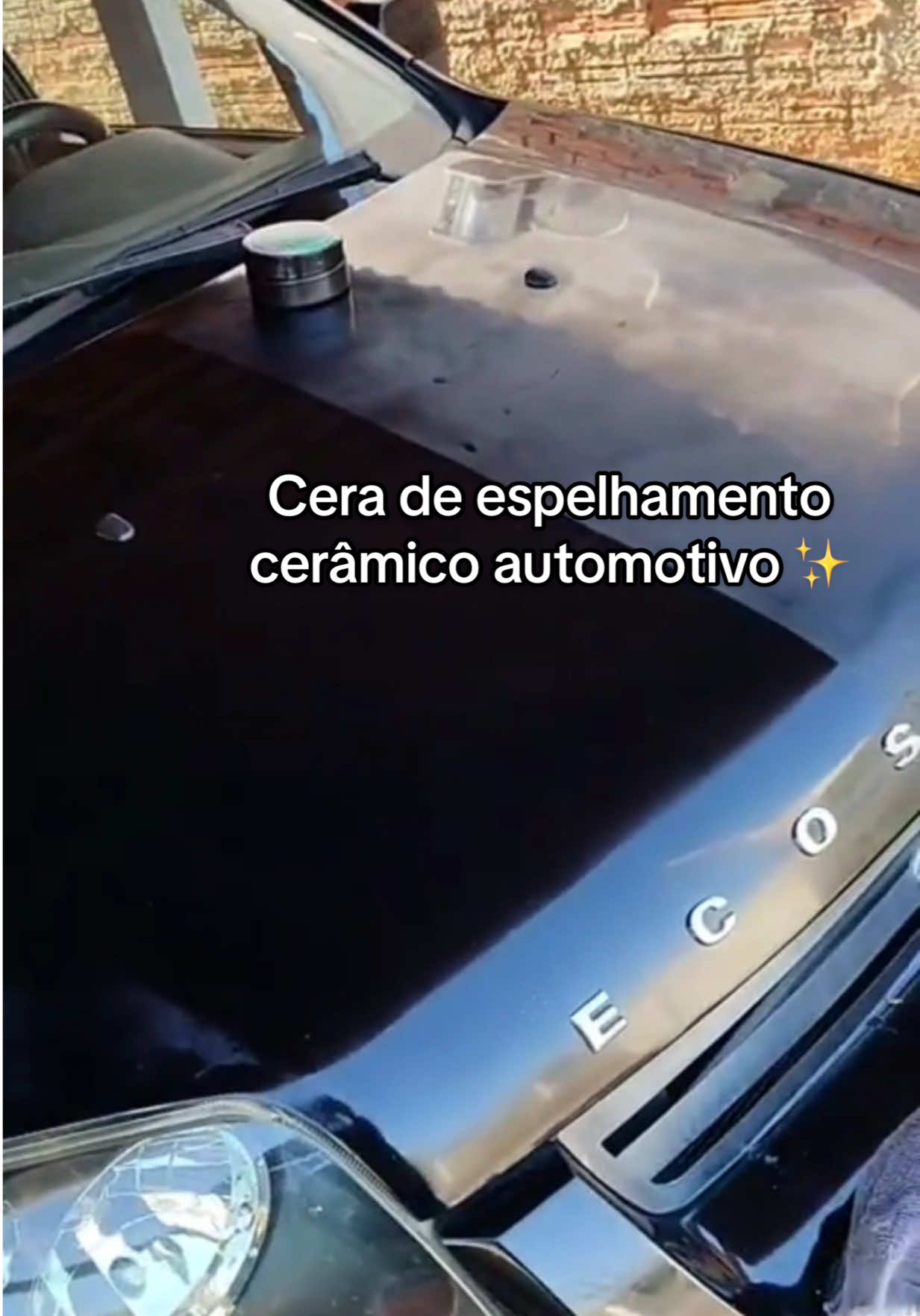 Cera de espelhamento cerâmico automotivo Renove ✨🤌🏼 Seu carro brilhando como novo!! #limpezaautomotiva #espelhamentoautomotivo #ceraautomotiva #produtosautomotivos 