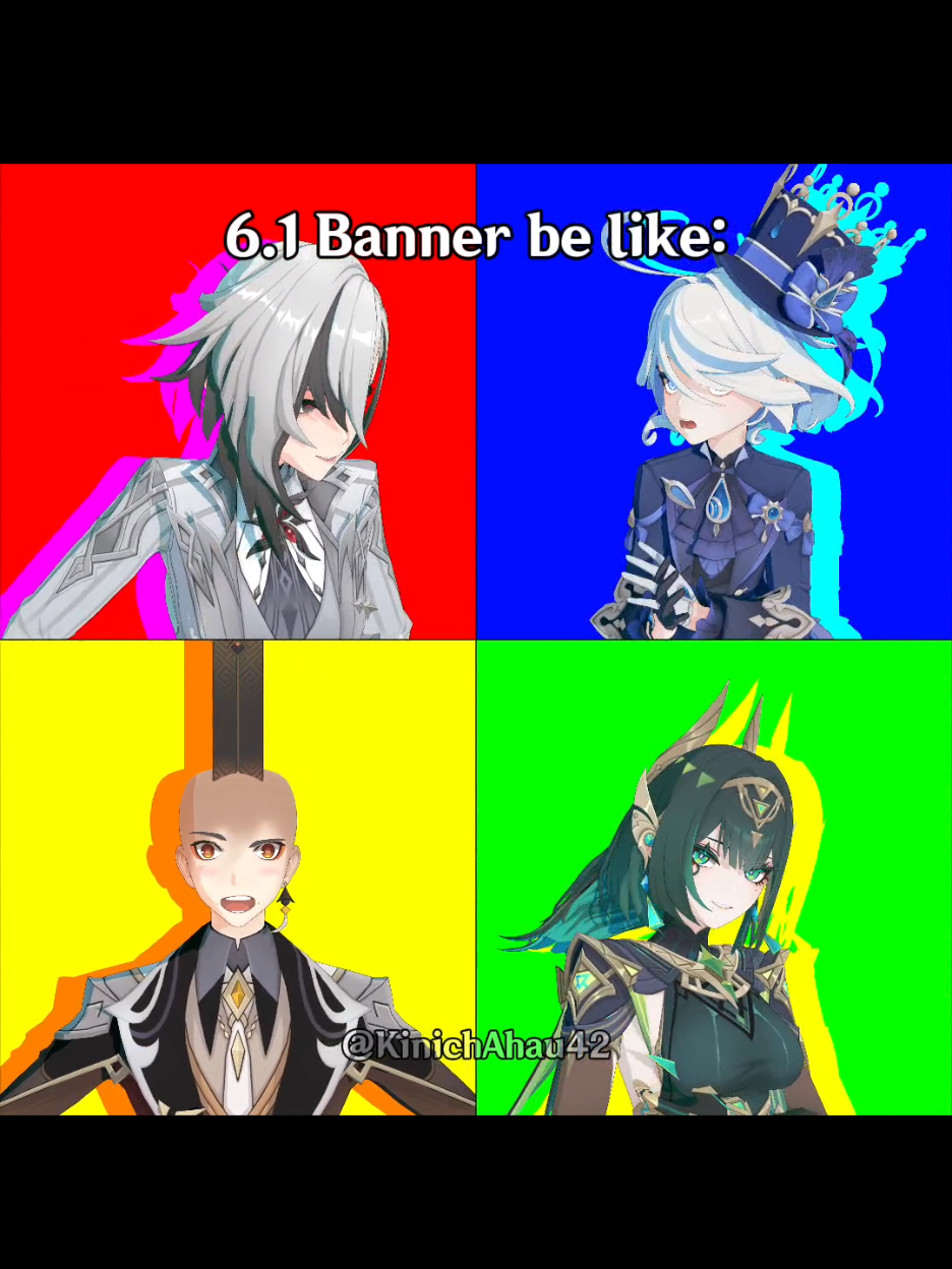 Genshin Impact 6.1 Banner be like: #GenshinImpact #arlecchino #nefer #furina #zhongli 