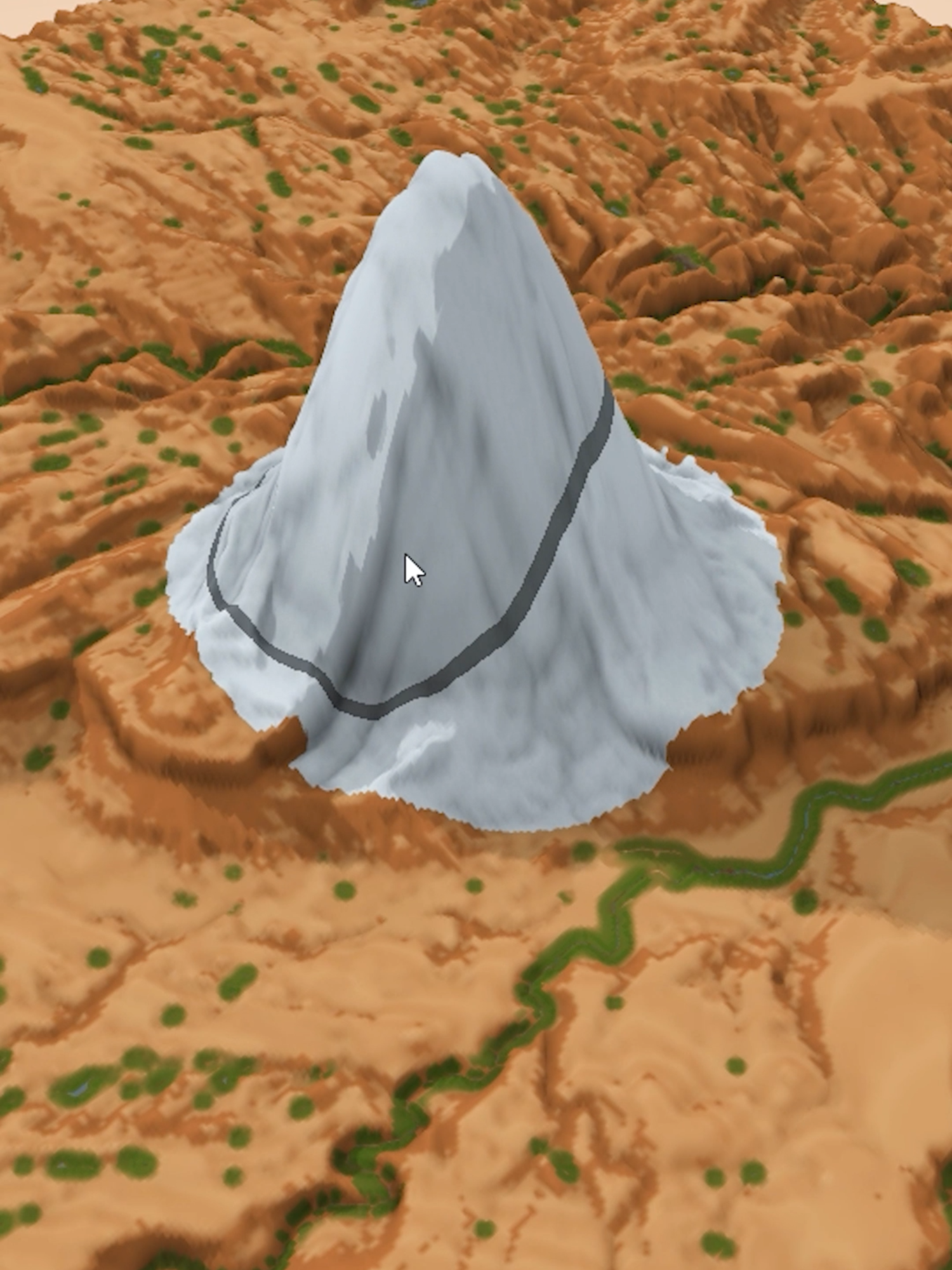 Adicionei uma montanha de gelo no meio do deserto - Terra Firma 2! #planeta #curiosidades #geografia