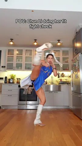 Making sure she can fight before she goes out 💙 #martialartswomen #chunli #femalefighter #martialartstraining 