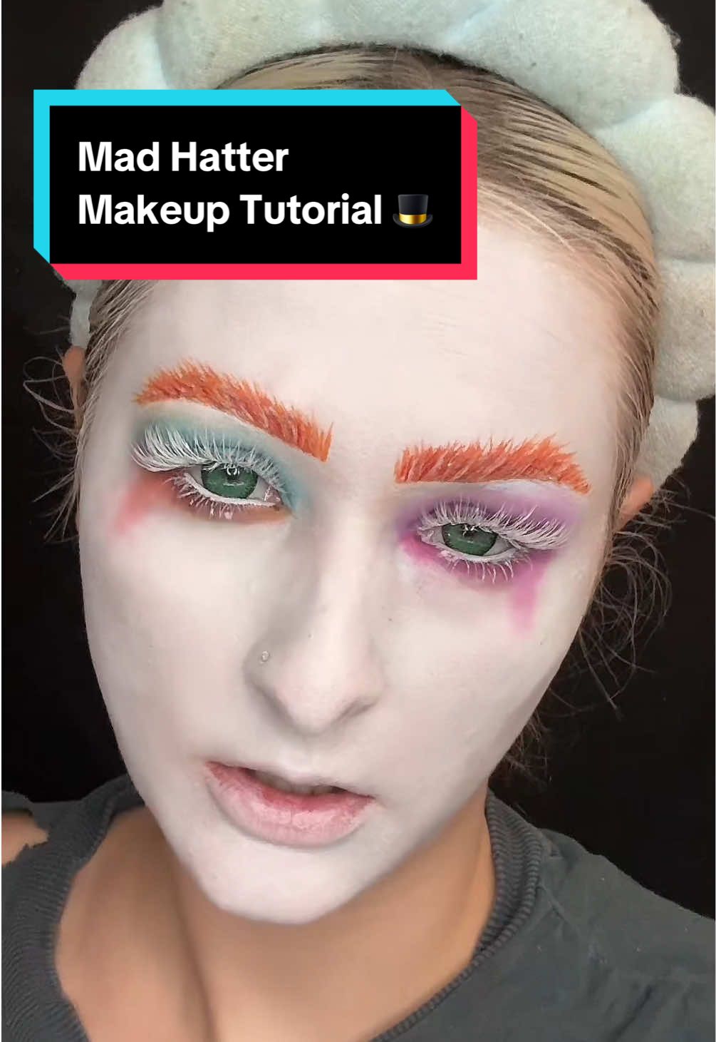 31 Days Of Halloween: Day 18 Mad Hatter 🎩 #makeuptutorial #madhatter #madhattermakeup #madhattercosplay #madhattermakeuptutorial 