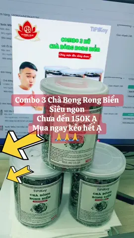 Chà Bong Rong Biển, Ăn Liền , Siêu Ngon, Không Ngũ Vị Tân, Không Chất Điều Vị Ạ 🙏🙏🙏 3 hủ chưa đến 150K Ạ , mua ngay kẻo hết khuyến mãi Ạ #tipikay #vinashop #chay #chayanne #anngonnaugon  @Vinashop 