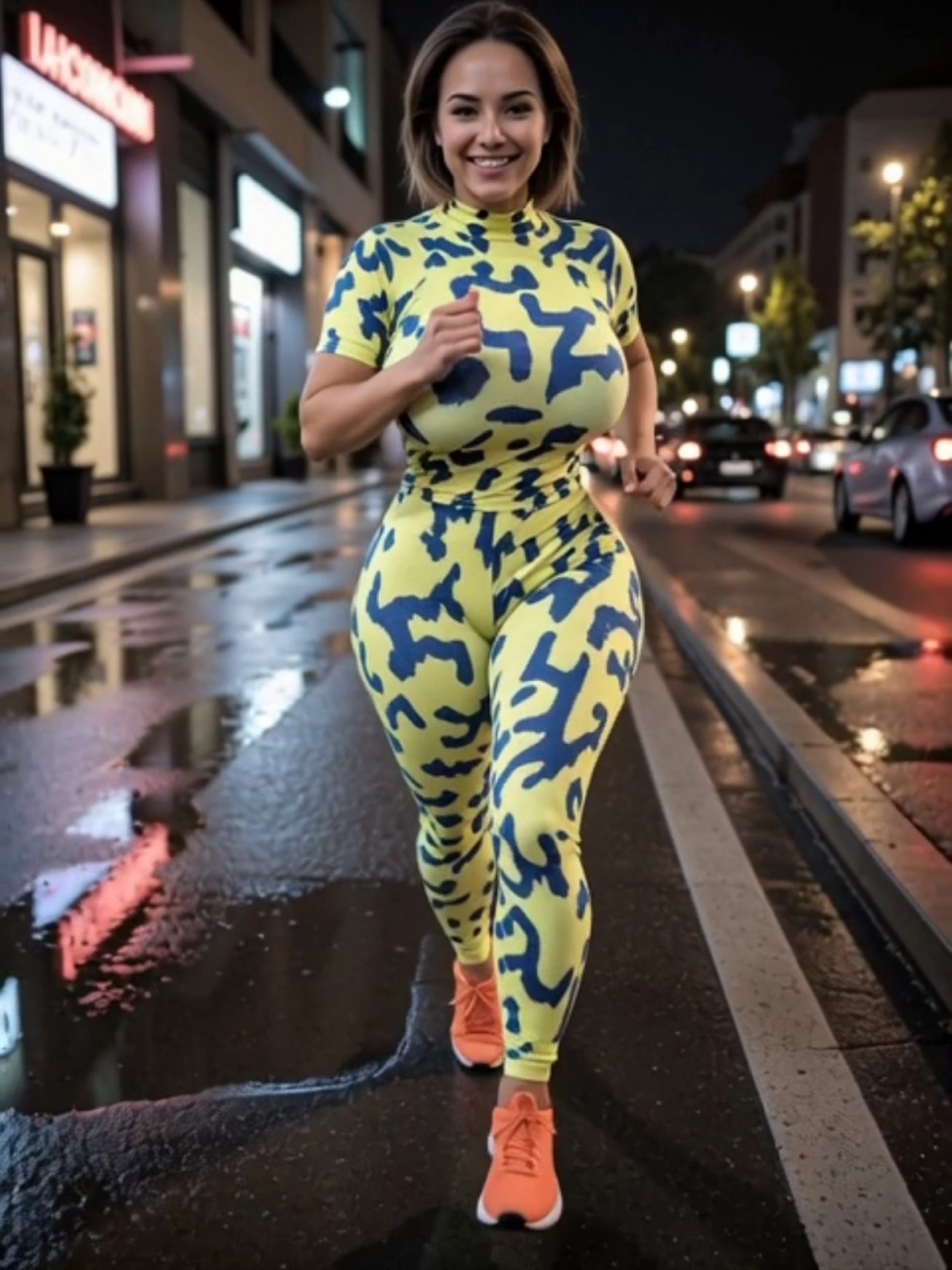 Continuó con la sesión de running nocturno! Y sigo sola!  🥵😭 #fyp #curvy #Running #tik_tok 