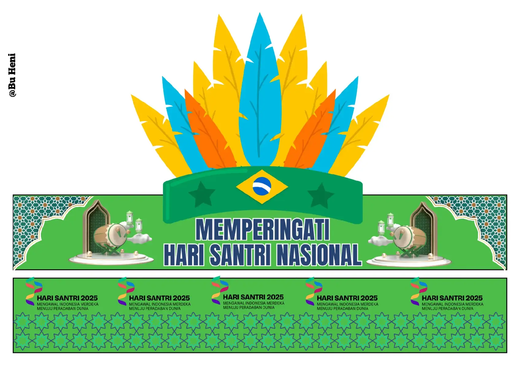 ✨Ini dia referensi mahkota Hari Santri, tinggal siap cetak dan pakai! 🎉 Gak perlu repot buat dari awal, tinggal print aja~ Cek link di bio yaa 👑 #HariSantri #MahkotaSantri #buheniadiwerna  #GuruKreatif #belajarmenyenangkan 