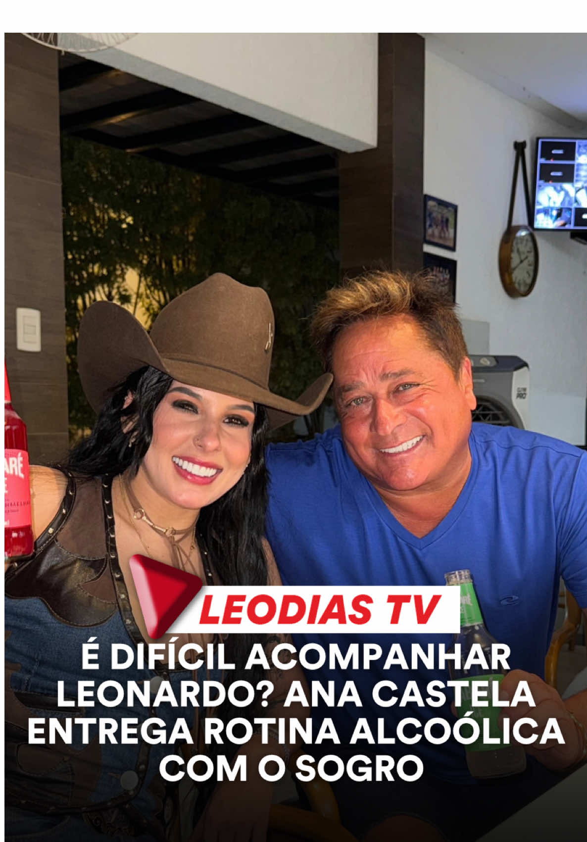 Leonardo é conhecido por seus sucessos musicais, claro, mas a fama de “bebedor” também acompanha o cantor. E Ana Castela fez questão de reforçar o histórico do sogrão. Em bate-papo com Marcelo Mesquita e Tierry no “Aôôh Resenha”, novo programa da LeoDias TV, a Boiadeira contou que chegou a começar a beber a partir das 7h da manhã na viagem com a família de Zé Felipe para o Pantanal. VEJA! 
