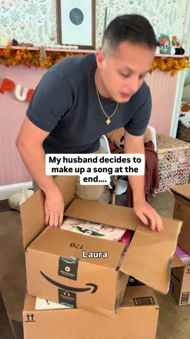 I was not expecting him to make up that song at the end 🤣🤣🤣 As the due date draws closer, I’m so excited to keep getting items for my hospital bag and baby girl’s room! Of course, I have to be ✨extra✨ and bring my own clothes and gown to the hospital — it’ll just help me feel more comfortable being there. I think the rug came out perfectly and really adds a special touch to her room! Next up… a chandelier 🤣🤣 #lauraandadam #pregnancyjourney #pregnantlife #husbandreacts #pregnant 