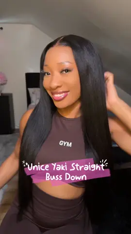 Use code ❥Code:UNICE2510 to get 20% off your upgraded yaki straight buss down 7X5 HD lace wig from @unice hair officialy from the 🔗 in my B-!-0 #unice #gluelesswig #unicepreeverythingfrontalwig