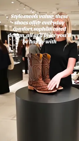 Matte Brown Pirarucu - Square Toe  #PirarucuBoots #SquareToeStyle #ExoticLeatherLook #WesternHeritage #aistyle 