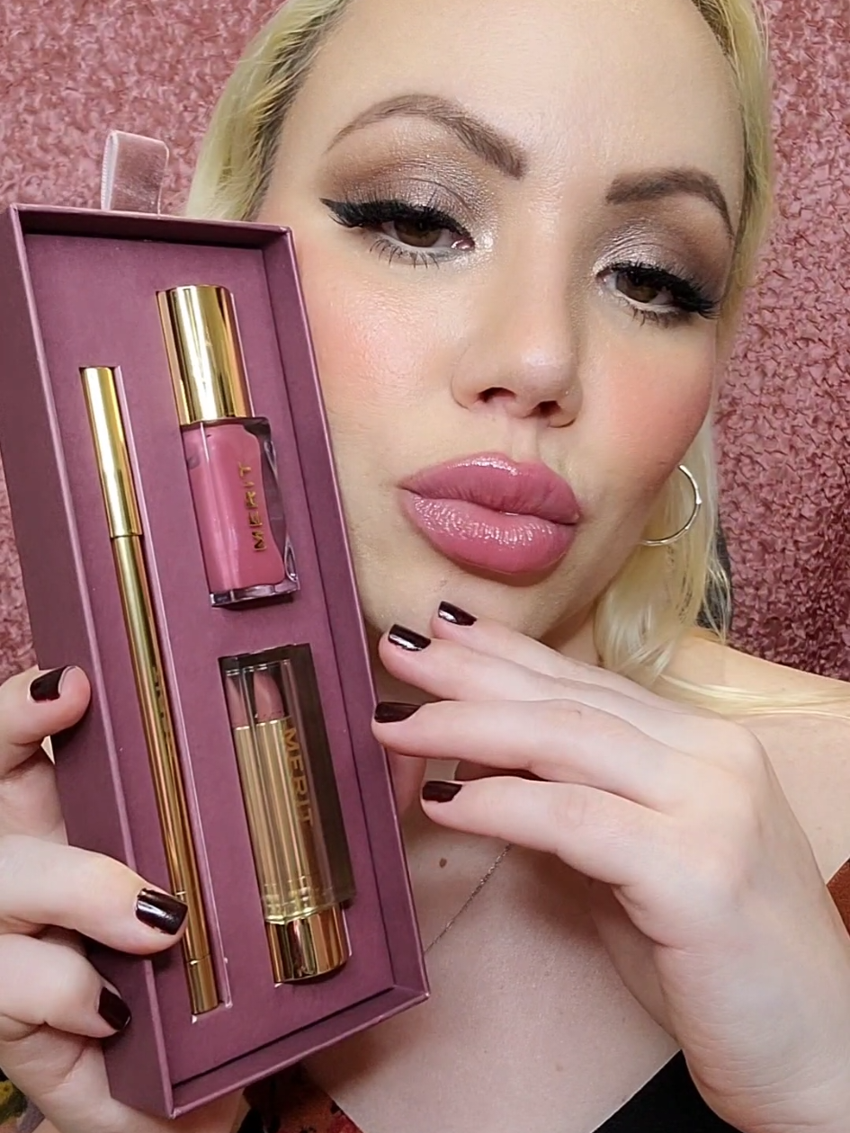 Merit Beauty The Archival Set Lip Combo lip liner lipstick lip oil #meritbeauty #meritthearchivalset #meritlipstick  #meritlipliner  #lipcombo @MERIT Beauty 