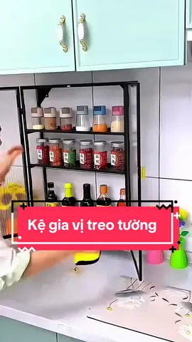 Kệ gia vị treo tường tiện lợi, nhỏ gọn #dotrungquocnoidia #tienloi #banhang #xuhuongtiktok #dogiadung 