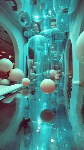 You’re underwater but breathing fine. An endless maze of slides and reflections… soft blue light, dreamlike stillness, and the hum of something alive beneath it all. A surreal descent into the poolrooms, where liminal architecture, surreal design, and dreamcore worlds blur into one hypnotic loop. #poolrooms #liminalspace #weirdcore