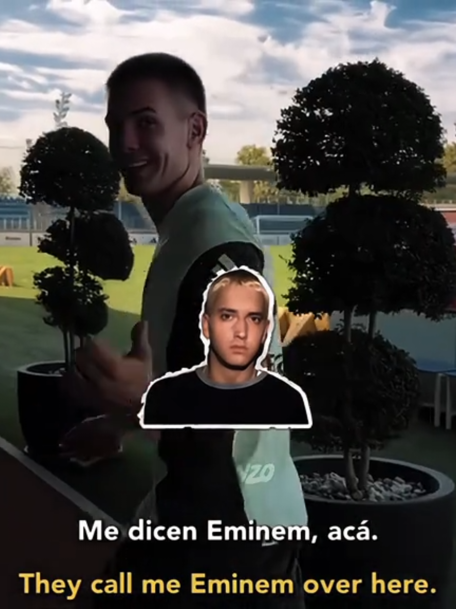 me dicen eminem acá 😍🇦🇷 / #mastantuono #argentina #realmadrid #eminem #riverplate 