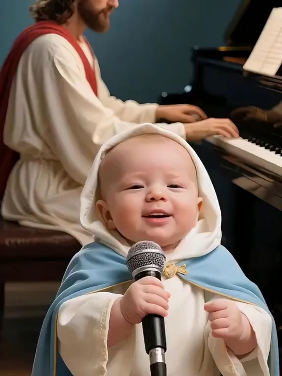 Jesus é nosso salvador e nosso protetor 🙏 Siga-nos para mais conteúdos adoráveis ↗️ #baby #babychurch #sing