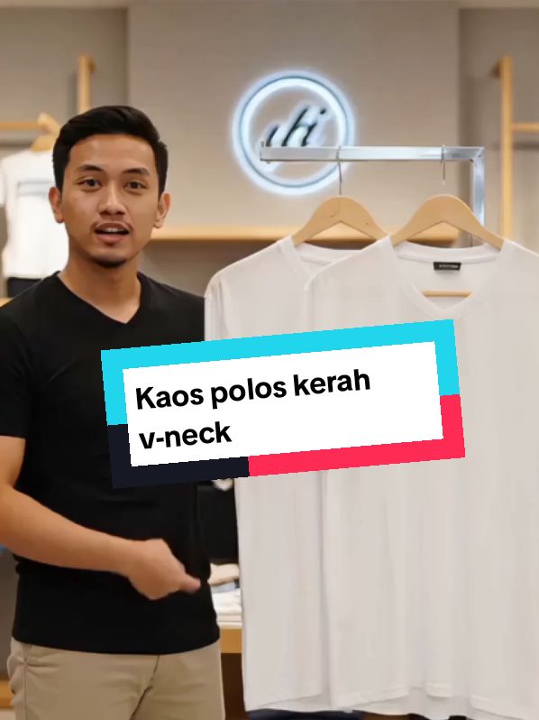 Kaos polos kerah v-neck #creatorsearchinsights #kaospolos #kaosvneck #PutraSakoStyle #fypage 