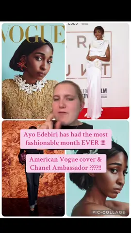 #greenscreen ayo edebiri is most certainly the fashion girl of the month between the American Vogue cover, chanel ambassador, AND so many good chanel looks ?!!!! Iconic !!!! and congrats to her stylist - danielle goldberg !!!! #ayoedebiri #fashionnews #fashionindustry #voguecover 