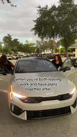 love getting in my KIA K5 after work 🥰🥰 #kia #fyp #BestFriends #besties @JoJo🧚🏾‍♀️ 