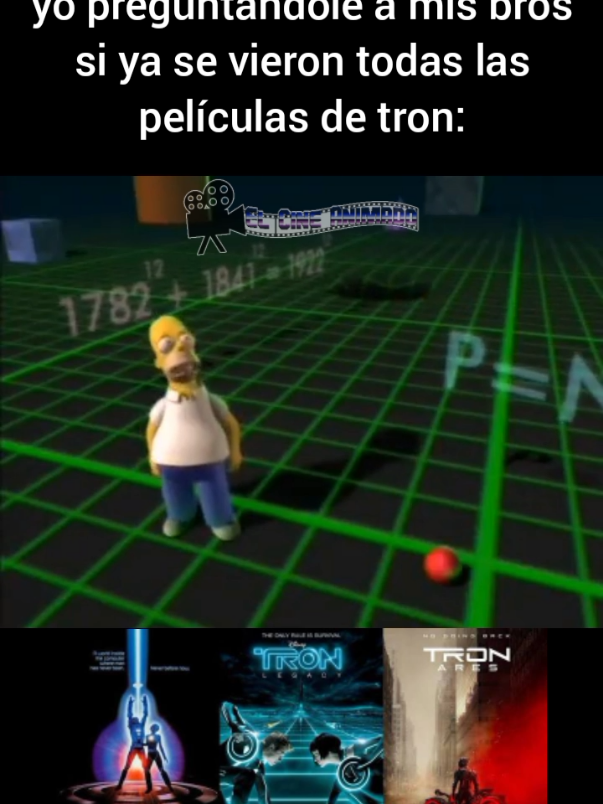 Serie animada y película: Los Simpson (1989 - presente) y Tron: Ares (2025) #ElCineAnimado #Memes #TheSimpsons #TronAres 