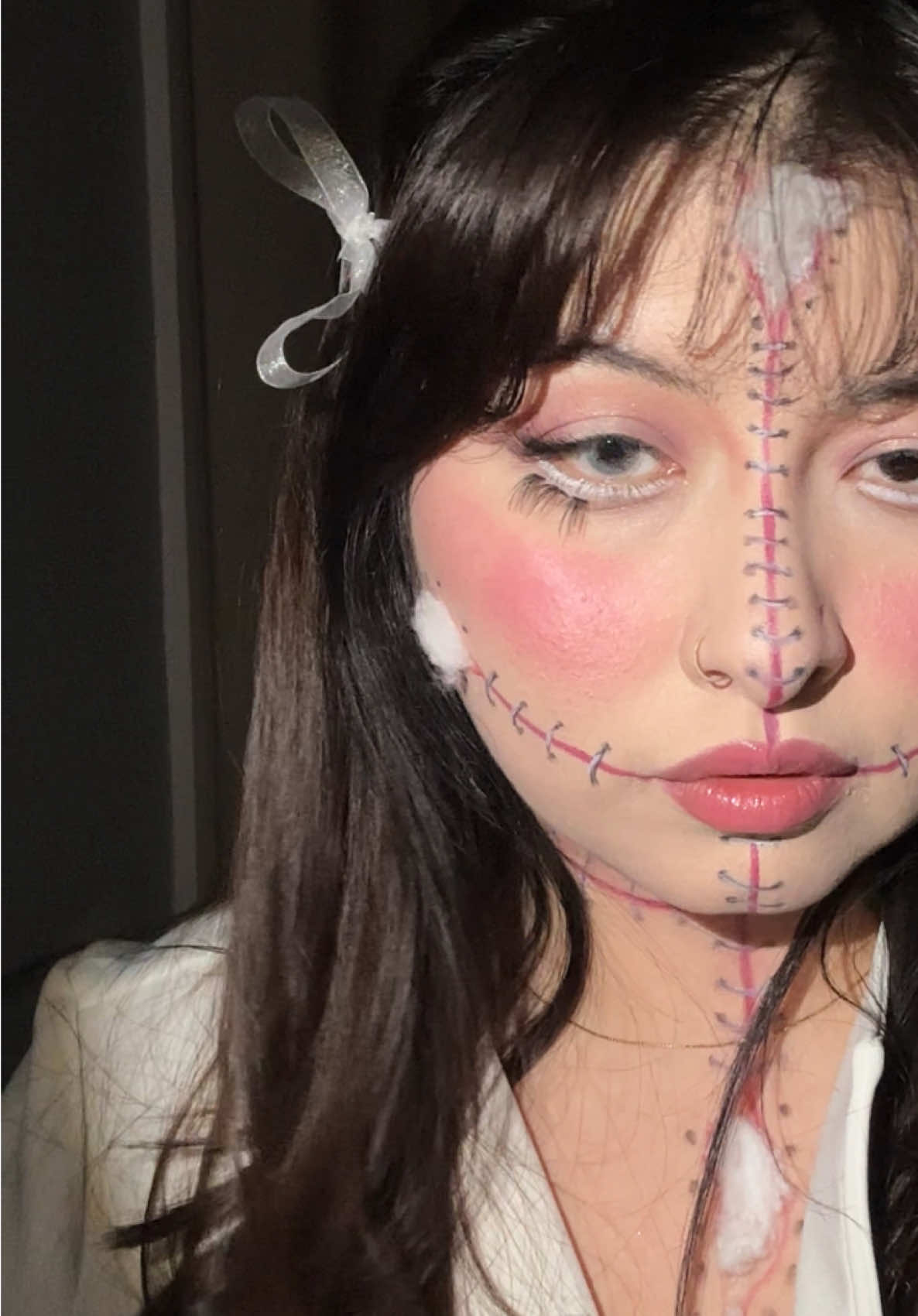 Medio me salió jajajaj con este trend si te tuerces el cuello 🤣 #makeuphalloween #fyp 