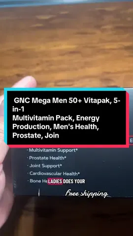 Is your man 50+? Then it’s time to grab this for him! 💪🧠 The GNC Mega Men 50+ Vitapak is a 5-in-1 powerhouse multivitamin pack designed specifically for men over 50! If your man is starting to feel forgetful, says his joints hurt, or complains his energy just isn’t the same… this will be his new best friend! ✅ Supports energy production (no more midday crashes) ✅ Men’s health + immune support ✅ Prostate support (so important after 50!) ✅ Joint comfort & mobility ✅ Brain + memory support (no more “I forgot!” 😅) Trust me—keep your man strong, sharp, and feeling young! 30 easy daily packs = one month of total coverage 💊 Run and pick this up for him today! 🏃‍♀️🏃‍♂️ #50PlusStrong #MensHealthMatters #HealthyAging #JointSupport #GNCFinds