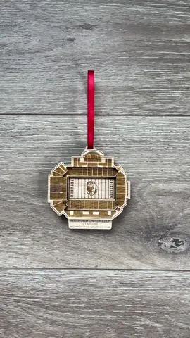 Custom stadium ornaments 🔥 All wood, any team, any stadium! Christmas will be here before you know it. Display this unique gift all holiday season long! Check out our Etsy shop #woodwaydecor #football #footballtiktok #montana #sports 