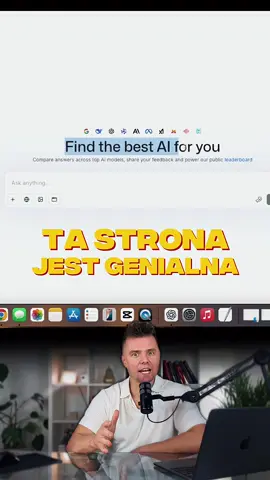 Ta strona to totalny game changer w świecie AI! 🤖🔥 Jeśli kiedykolwiek chciałeś przetestować wszystkie najnowsze modele sztucznej inteligencji — bez płacenia, bez limitów i bez logowania — to ta rolka jest właśnie dla Ciebie. 💡 LMarena.ai to strona, która daje Ci darmowy dostęp do wszystkich najpotężniejszych modeli AI w jednym miejscu. Tak, dobrze czytasz — ChatGPT-5, Claude, DeepSeek, Grok i wiele innych modeli, z których korzystają topowe firmy technologiczne, są tutaj całkowicie za darmo! 😱 Nie ma żadnych ograniczeń. Możesz: 🎨 generować zdjęcia i grafiki, 🌐 tworzyć strony internetowe, 🔍 robić research w sieci, 💬 prowadzić rozmowy z najlepszymi modelami AI na świecie, ⚡ a wszystko to — bez konieczności logowania i bez płatnych planów. Jak z tego korzystać? Wchodzisz na 👉 lmArena.ai, kliknij w „Battle” w lewym górnym rogu i zamień na „Direct Chat”. Następnie wybierz model sztucznej inteligencji, z którym chcesz porozmawiać — i gotowe! ✨ To jak mieć całą armię asystentów AI w jednym miejscu, działających 24/7. Więc zanim wydasz kolejny abonament na płatne narzędzie — sprawdź tę stronę. Bo ta platforma naprawdę zmienia zasady gry. 🔥 💬 Daj znać w komentarzu słowem AI, jeśli chcesz link bezpośredni do strony, albo zapisz tę rolkę, żeby nie zapomnieć. 👇👇👇 #ai #aitools #sztucznainteligencja #chatgpt #gpt5                 