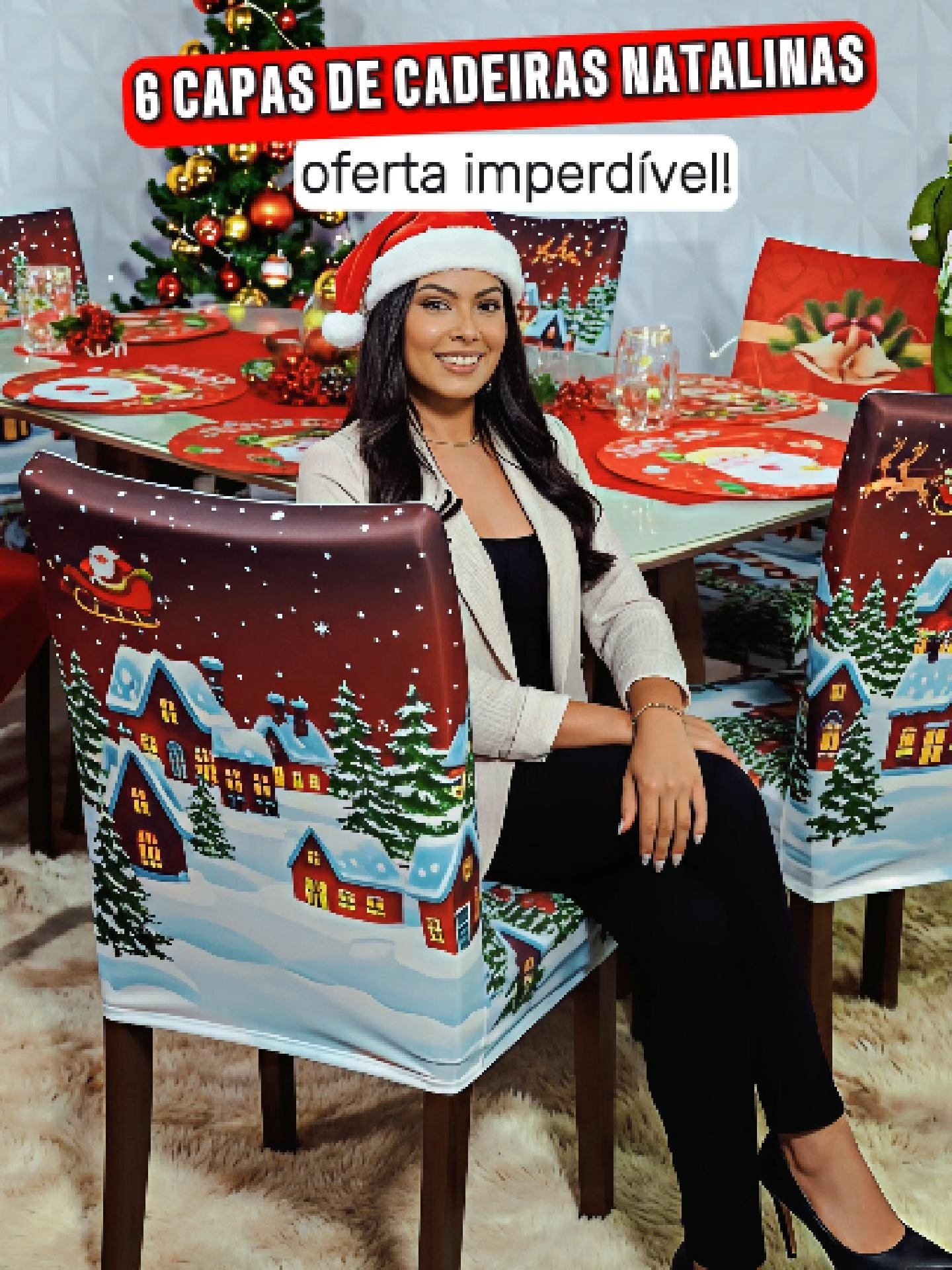 CAPAS DE CADEIRA DE NATAL #sala #capasdecadeira #NATAL #natalina
