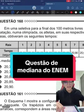 Questão de mediana do Enem. #enem #matematica #viral #fy #foryou 