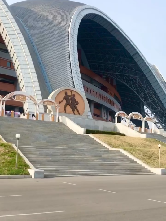 Good morning, Happy Labor Day North Korea, the largest stadium in the world📚 #northkorea #dprk #fypage #fyp 