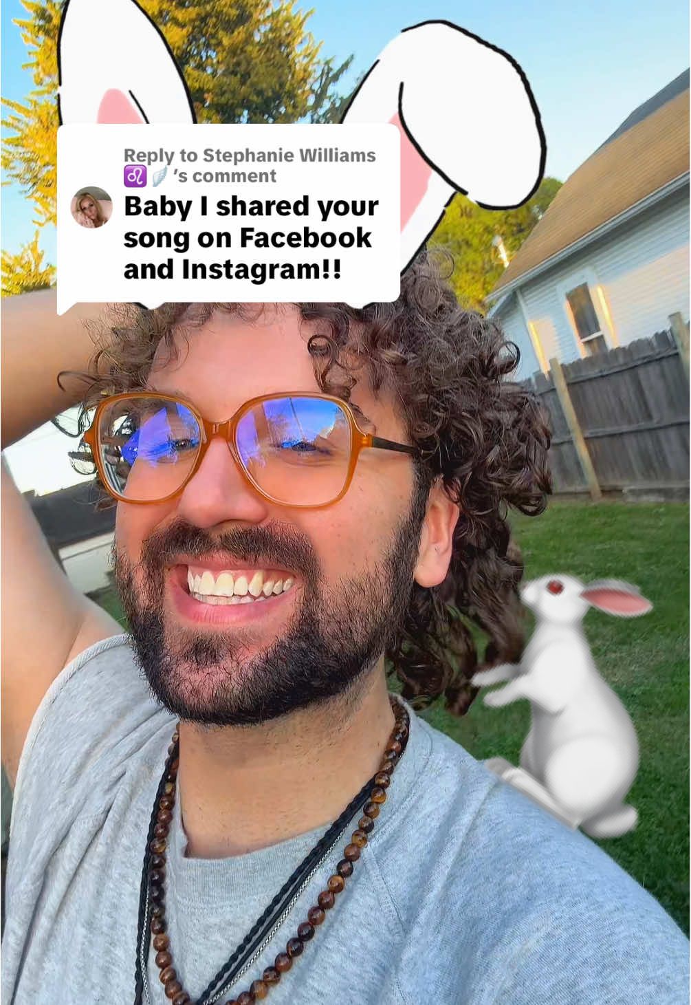 Replying to @Stephanie Williams ♌️🪽 my dog was pooping & I freaking love u, BunnBunn-Bestie. U know no idea how much it means that u believe in me. I mean that 🥹🐰🐇💛🫶🎶 #bunnbunnnation #musictok 