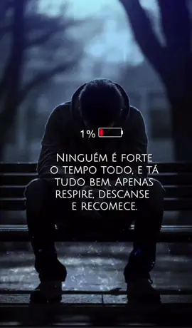 A vida não é uma corrida de 100 metros, é uma maratona. Se a bateria está em 1%, não force. Apenas respire, descanse e recomece. Seu bem-estar é prioridade. ✨ #Motivação #Equilíbrio #Prioridade