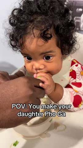 Her Vietnamese side is really coming out here lmao my girl sure loves her Pho. #pho #vietnamesefood #firsttimemom #blw #Foodie 