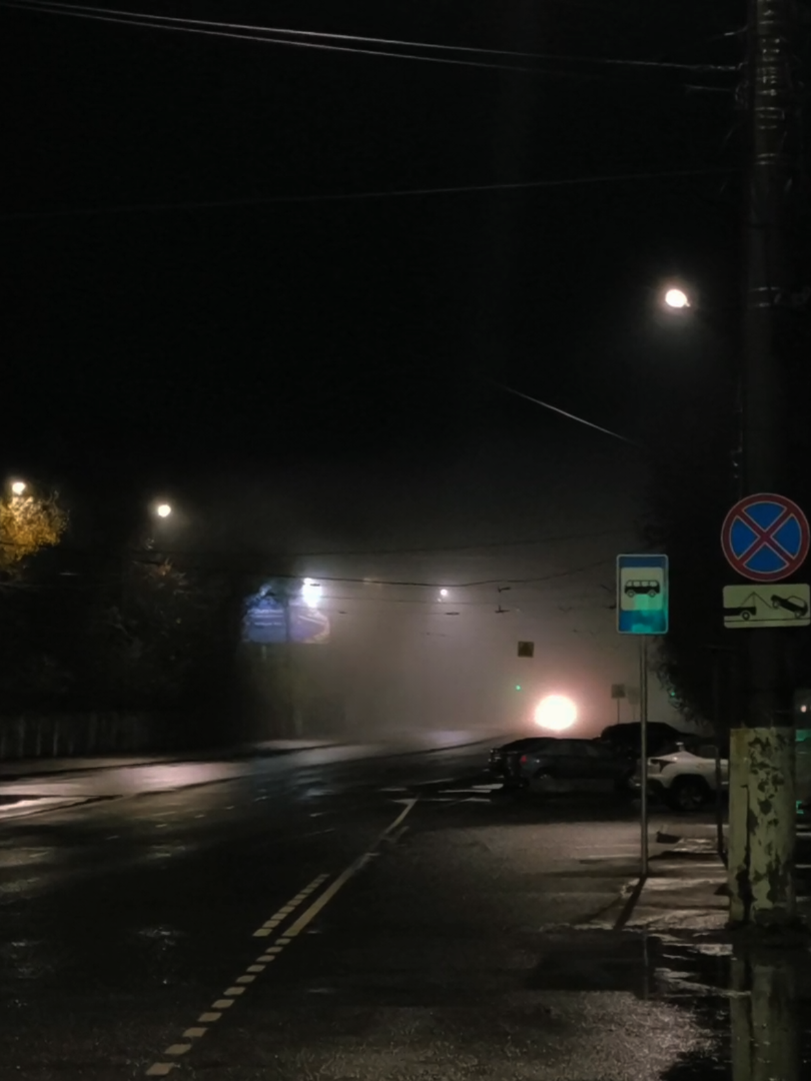 #фонарь #депрессия #ночь #город #туман 