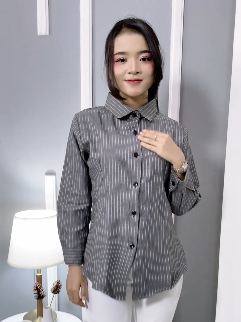 korean style outfit anak muda #fyp #kemeja #bajucewek #outfit #bajukerja 