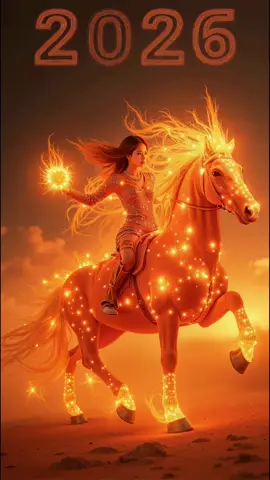 Blessings of luck and joy from the Fire Horse and Goddess of Flames in 2026 🔥🐎✨ #FireHorse2026 #GoddessOfFlame #YearOfTheHorse #GoodLuck #PositiveVibes 