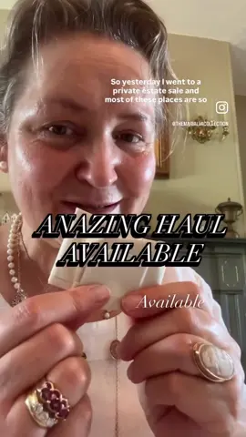 AVAILABLE A stunning antique hand-carved shell cameo, featuring a right-facing lady in classical style. The two-tone carving highlights her flowing curls and delicate floral detail beautifully, with natural golden hues contrasting against a soft white profile. 📏 Measuring approx. 2”, this cameo is unmounted — perfect for setting into a brooch, pendant, or simply cherishing as a collectible piece of Victorian artistry. In wonderful antique condition with age-appropriate wear, it’s a timeless treasure ready to begin its next chapter. 💫 A true piece of wearable art for the romantic antique collector. 👉 Available now at themarialvacollection.com #antiquecameo #victorianjewelry #cameojewelry #antiquecollector #antiquejewelry     