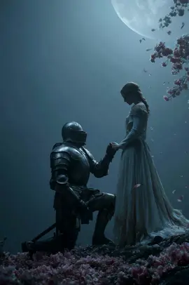 “Sob a lua… ele prometeu mais que amor: eternidade.” 🌙❤️ #k#knightp#princessf#fantasyworldm#medievalfantasyd#darkfantasy#fantasycinematic      