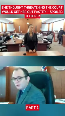 She Thought Threatening The Court Would Get Her Out Faster — Spoiler It Didn’t!#courtroom #crime #viral #fyp #foryou 