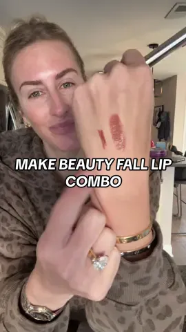 The most perfect fall lip combo! @Shop MAKE Beauty this duo is a winner!!! 🙌🏼💄 #lipcombo #fallmakeup #tiktokshopblackfriday #tiktokshopcybermonday #lipstick 