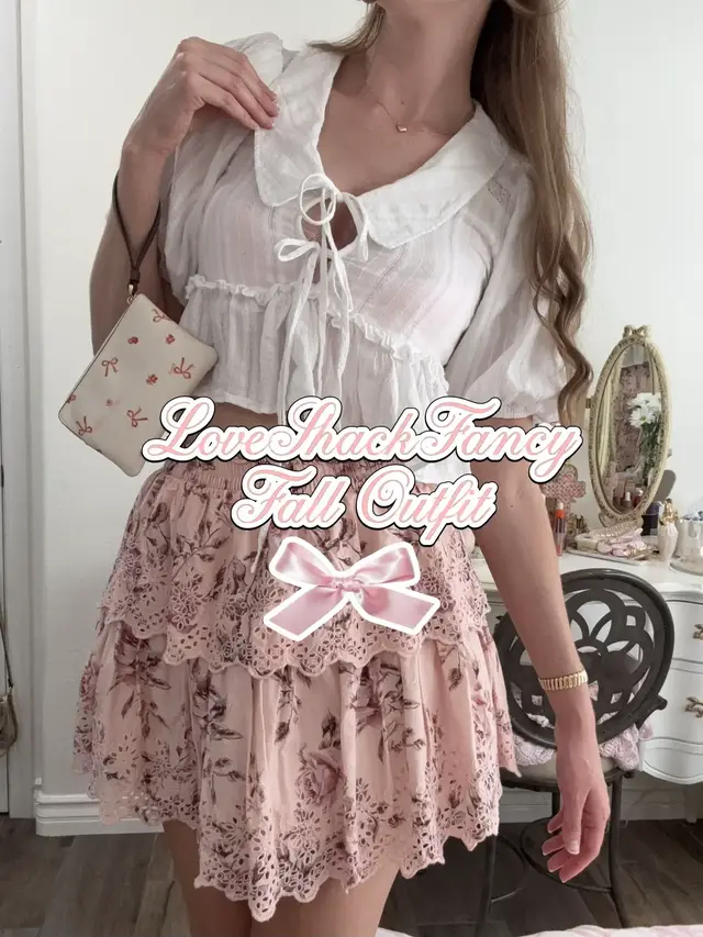 If you could only wear 1 brand for the rest of your life, which would it be? Mine would have to be Loveshackfancy🎀. Not only does the brand entirely match my aesthetic, but I also love how they represent femininity in their styles. 🩷 top: Marshall’s 🩷 skirt: LoveShackFancy  🩷 shoes: cider 🩷 wallet: coach #lemon8partner   #lemon8creator  #LOVESHACKFANCY #loveshackfancyaesthetic #letstalk