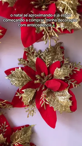 estou apaixonada por esse kit de flores artificiais Natalinas 🎄 #natal #decoraçãodenatal #enfeitesdenatal #achados #tiktokshop 