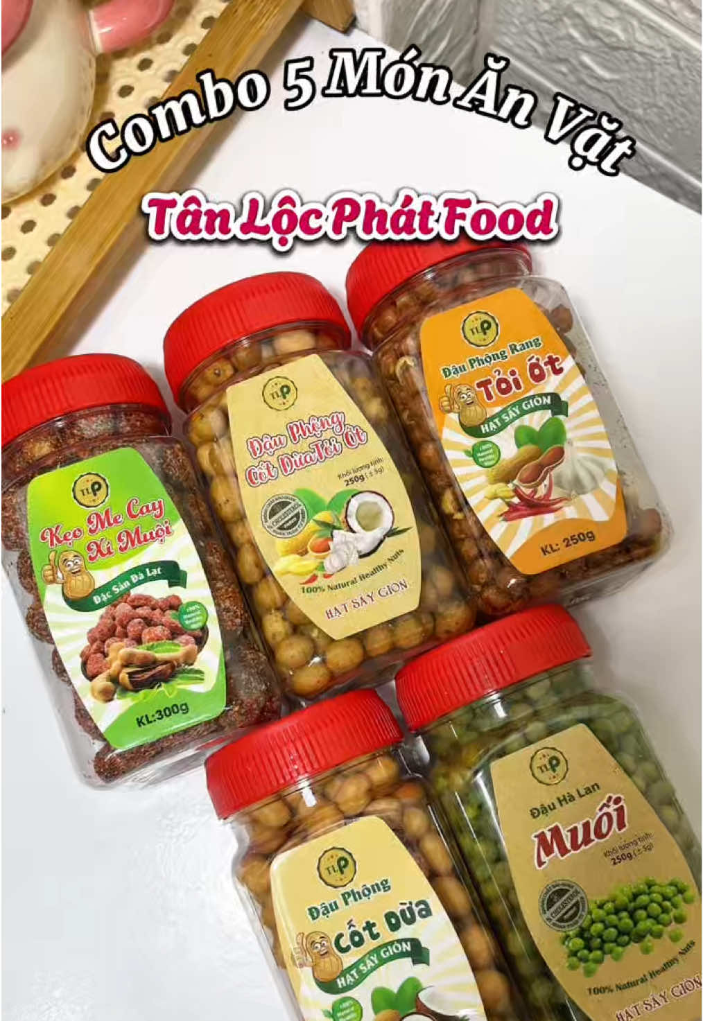 Combo 5 món ăn vặt tuổi thơ nhà Tân Lộc Phát #xuhuong #foodtiktok #review #doanvat #tanlocphatfood 