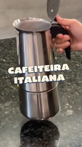 ☕️Para os amantes de café / cafeteira Italiana em aço inox  #cafe #cafeteira #achadinhos 