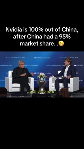 Nvidia is 100% out of China, after China had a 95% market share…😬  #nvidia #unitedstates #china #breakingnews #jensenhuang 