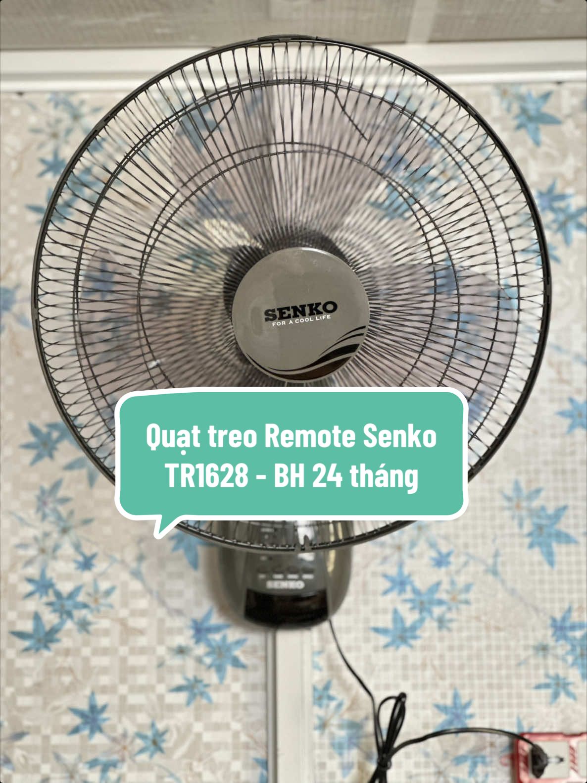 Senko TR1628 - Quạt treo tường điều khiển Remote - BH 2 năm 👍 💪 #nppsenko #senko #quatsenko #TR1628 #dieukhienremote 