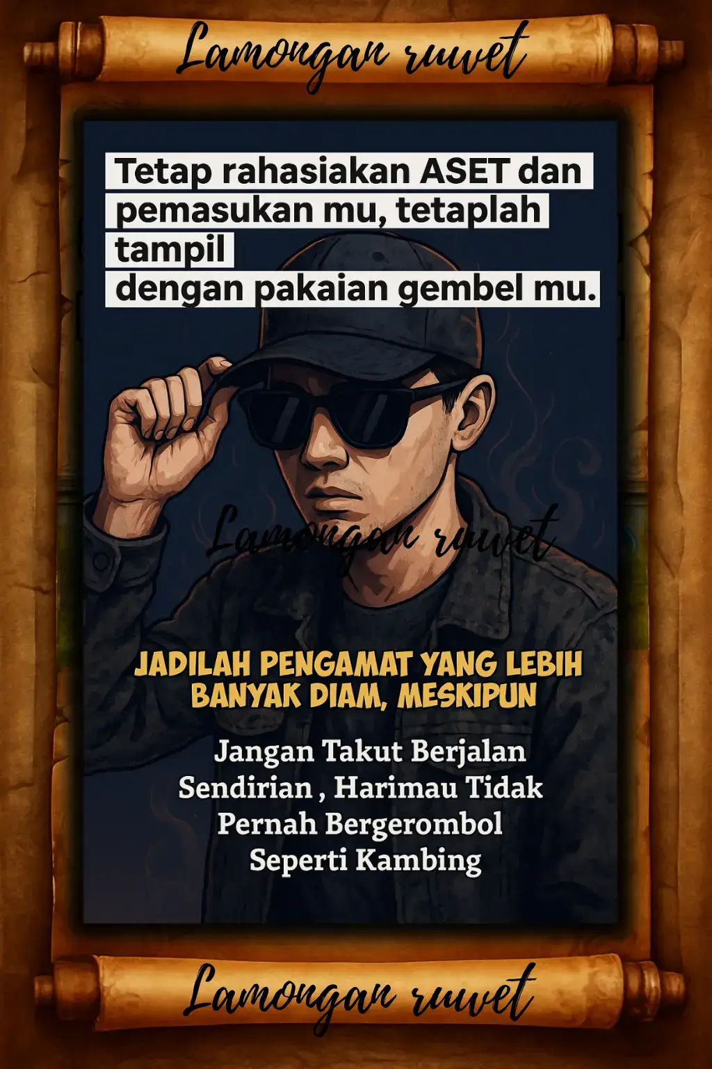 Ku Tetap Berdiri, Meski Tak Banyak Pendukungku. Ku HARIMAU Tak Kuatir Sendirian.#promoseruweekend #lamonganruwet #lamongan 