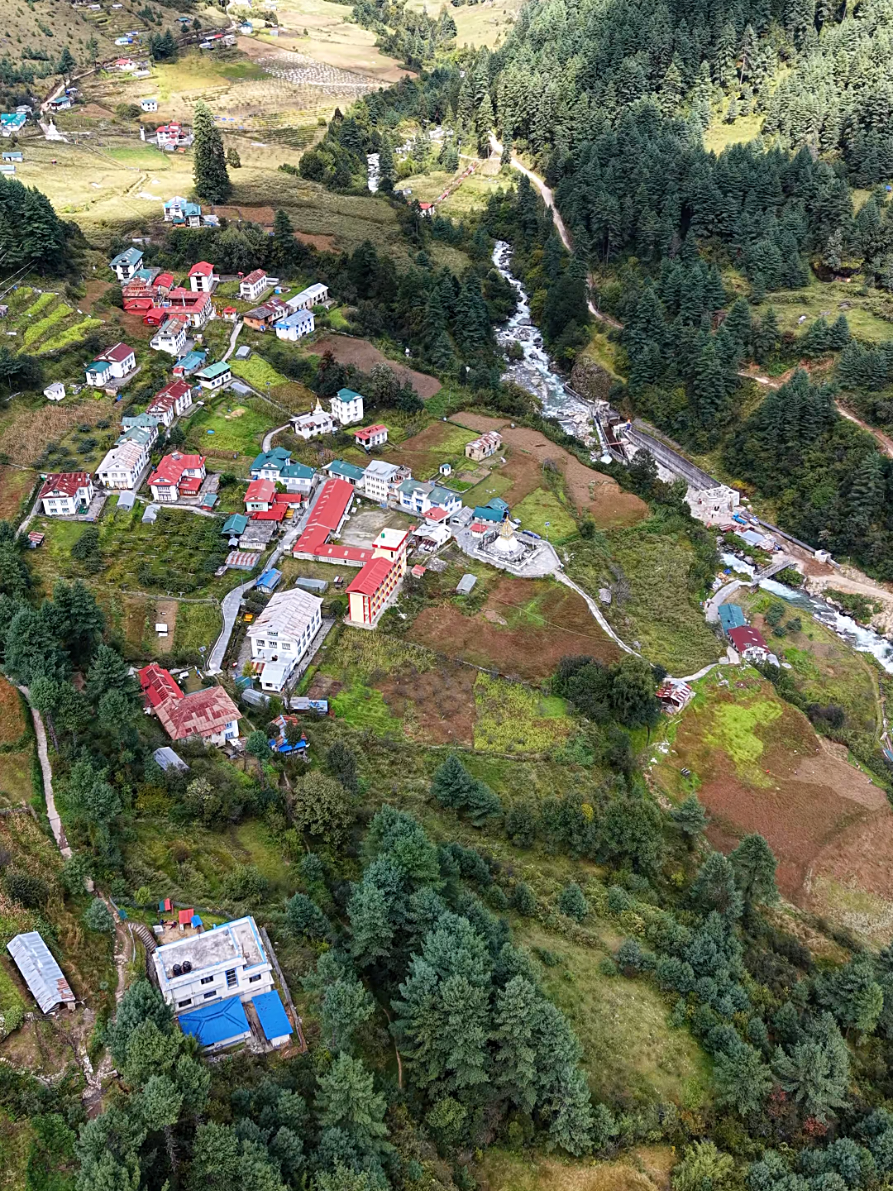 Junbeshi Village, Solukhumbu  where the mountains meet peace and life feels pure #fyp #peacenepal #djimini5pro 