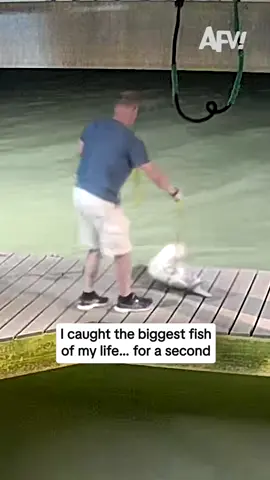 One step forward, three steps off the dock f🎣 #afv #fail #funny