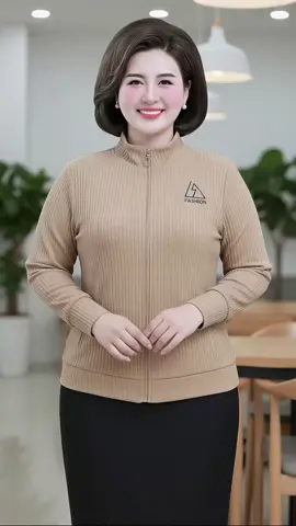 Áo khoác cổ trụ thun gân tăm co giãn 4 chiều #aotrungnien #Thoitrangtrungnien #thoitrangbigsize #MacDepMoiNgay #xuhuong 