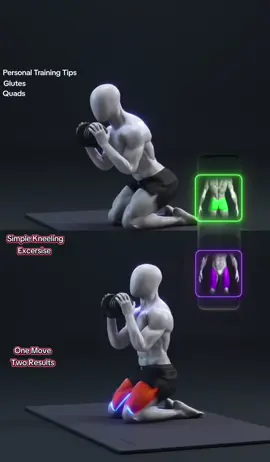 Glutes & Quads Workout Kneeling Excersise - Target your glutes and quads at the same time with this simple kneeling exercise. 💪 Perfect for building strength, balance, and lower body definition — no fancy equipment needed #Glutes #Quads #Fitness #Gym #homeworkout 