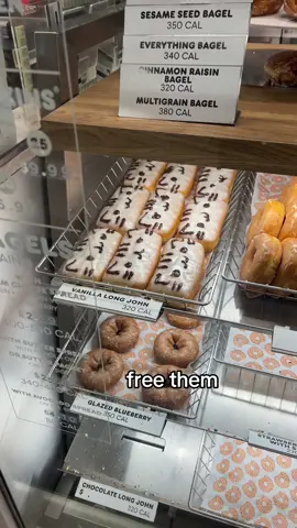 look at my donuts so cute in their display #fyp #pusheen #donuts #dunkin #halloween 